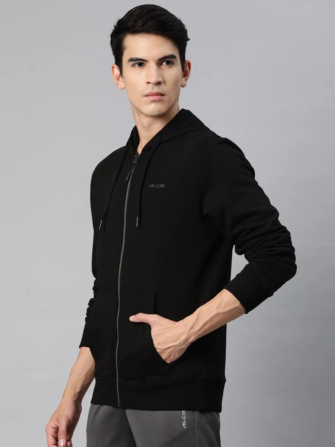Alcis Men Infinity Sweat Typography Sporty Jacket
