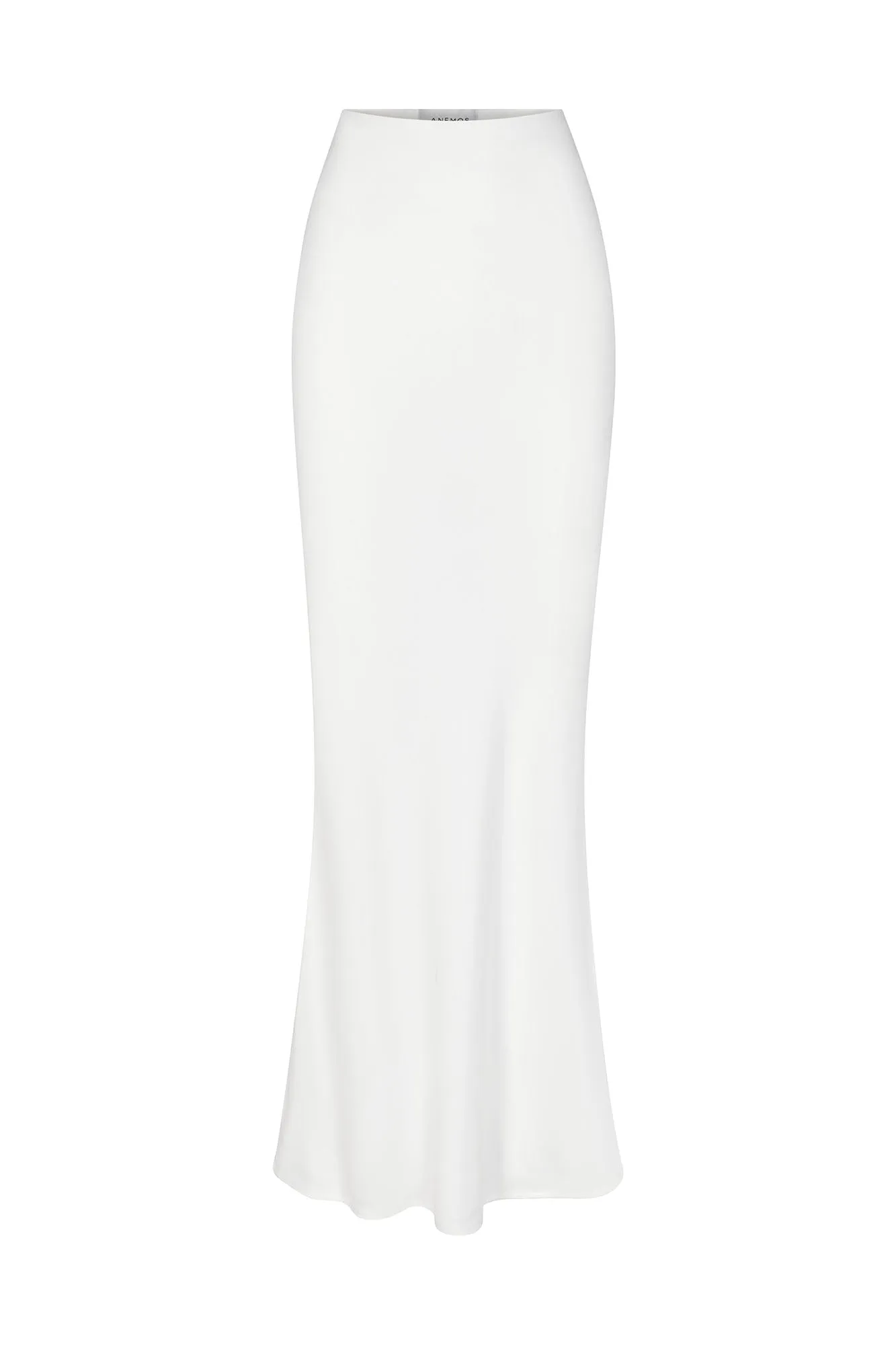 Bias-Cut Maxi Skirt in Stretch Twill
